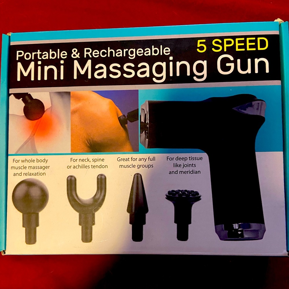 Mini massage gun 5 speed new never used open box no tags